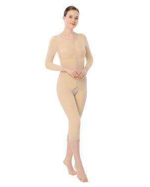 VARİTEKS 224 Fermuarlı Ful Body Kollu Liposuction Korse SİYAH S(1) 2