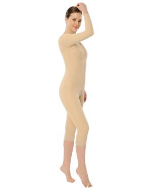 VARİTEKS 224 Fermuarlı Ful Body Kollu Liposuction Korse SİYAH XL(4) 3